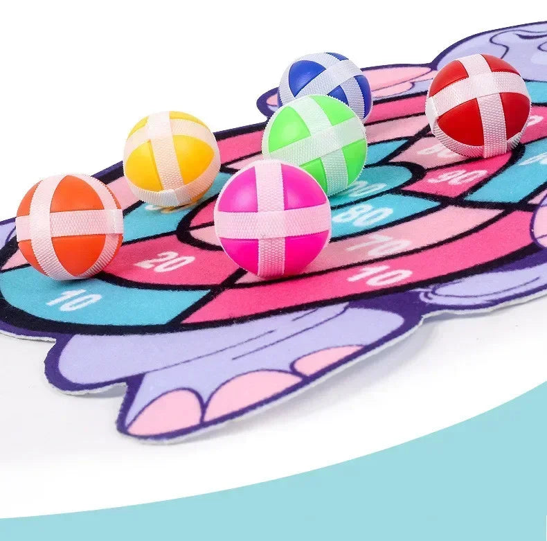Kids Educational Dart Board with Sticky Balls Indoor Toy Montessori Game for Children