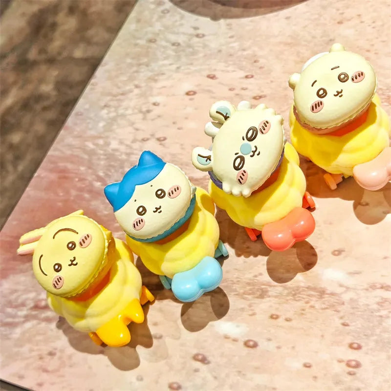 Cute Macaron Dessert Gacha Figure Set - Usagi Hachiware Momonga Toy Collection, Desktop Ornament & Cake Topper