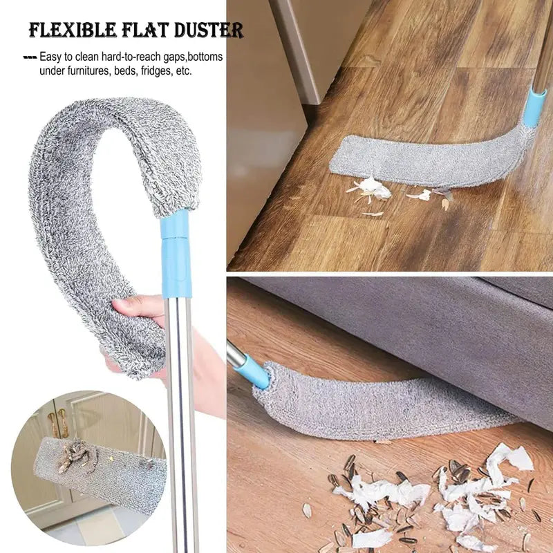 Retractable Dust Cleaner for Under Appliances - Microfiber Furniture Gap Duster, Washable, Multi-Color