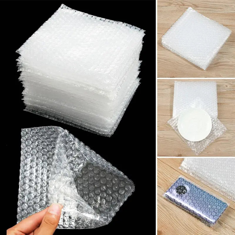 50PCS Clear Bubble Cushioning Bags - Shockproof Foam Packing Envelopes