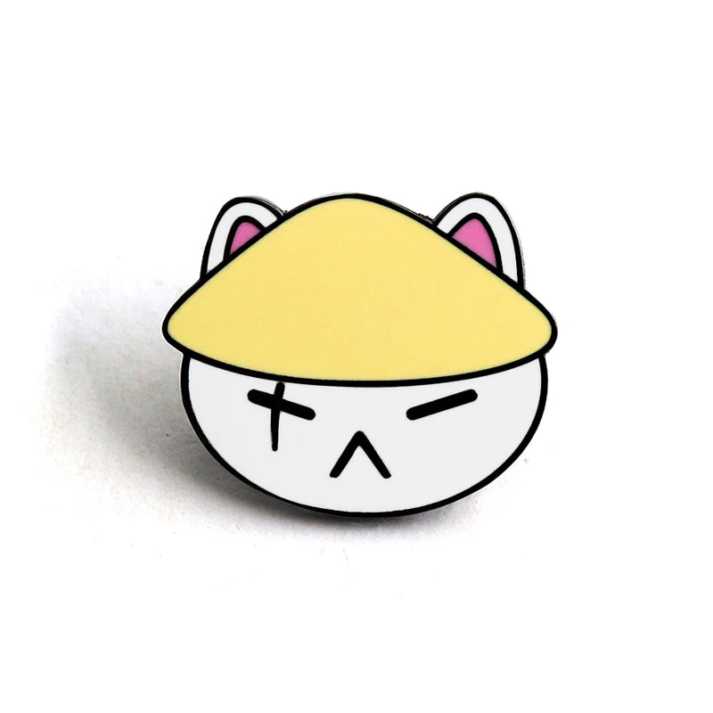 Cat Enamel Pin Badge - Cute Cartoon Music Lover Accessory