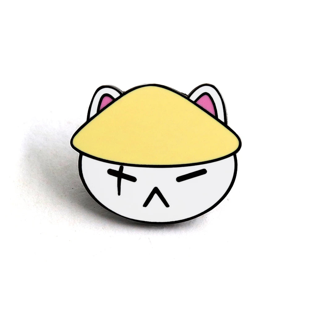 Cat Enamel Pin Badge - Cute Cartoon Music Lover Accessory
