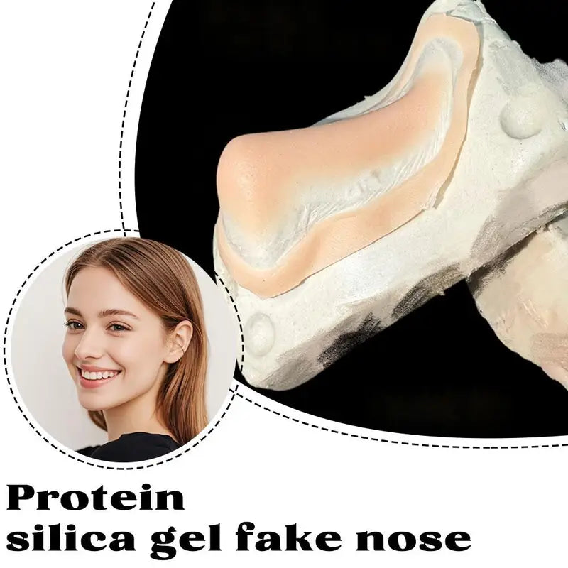Reusable Silicone Fake Nose & Chin Makeup Kit for Cosplay & Special Effects