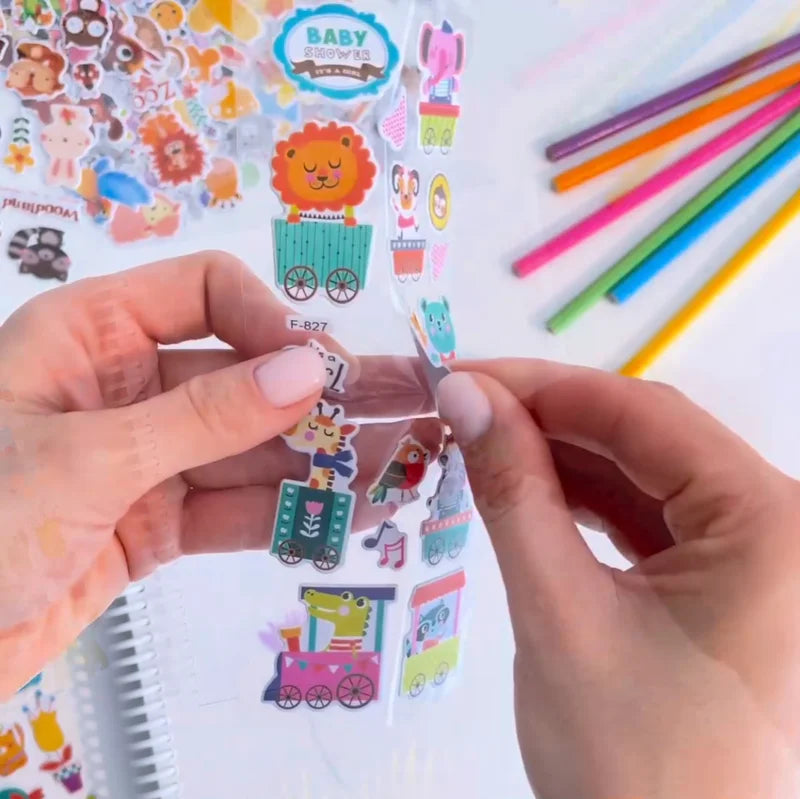 10 Sheets 3D Puffy Animal Stickers for Kids Scrapbooks and Crafts