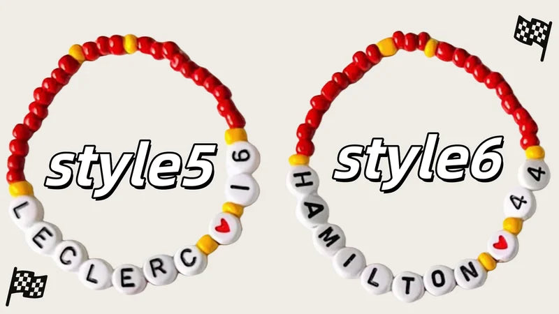 Handmade F1 Grid Inspired Beaded Friendship Bracelet Creative Gift