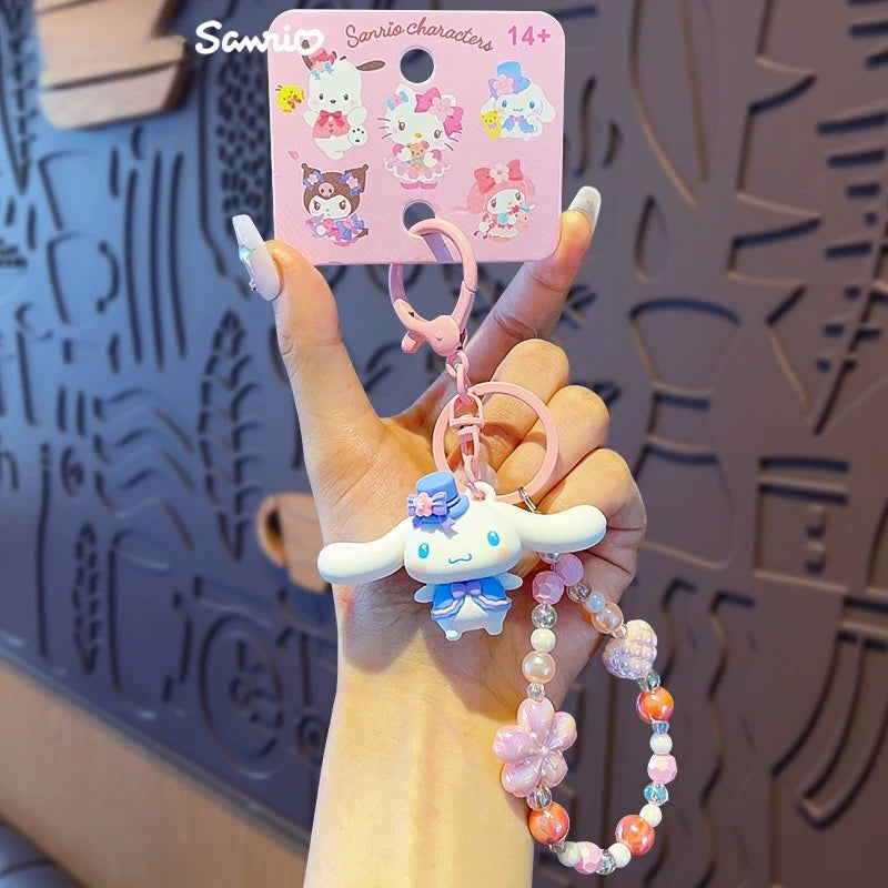 Kawaii Hello Kitty Doll Keychain Cartoon PVC Car Pendant Backpack Accessory