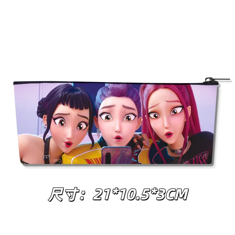 Anime Style Pencil Bag for Kids Large Capacity Stationery Organizer Gift