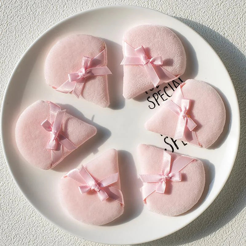 Reusable Powder Puff Makeup Tool for Face & Body - Soft Velour Applicator Set