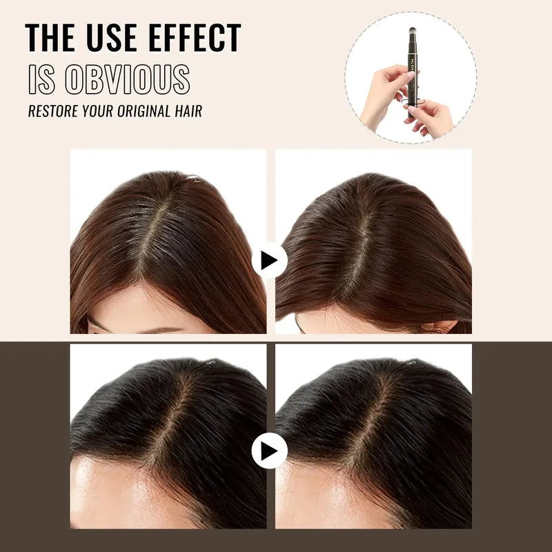 Temporary Hair Color Pen for Gray Root Coverage - Liquid Hair Dye Stick