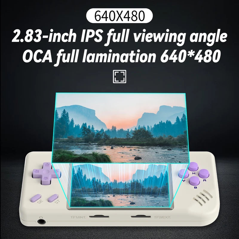 Retro Handheld Game Console 2.83-inch IPS Screen Linux OS 8H Battery HDMI Out