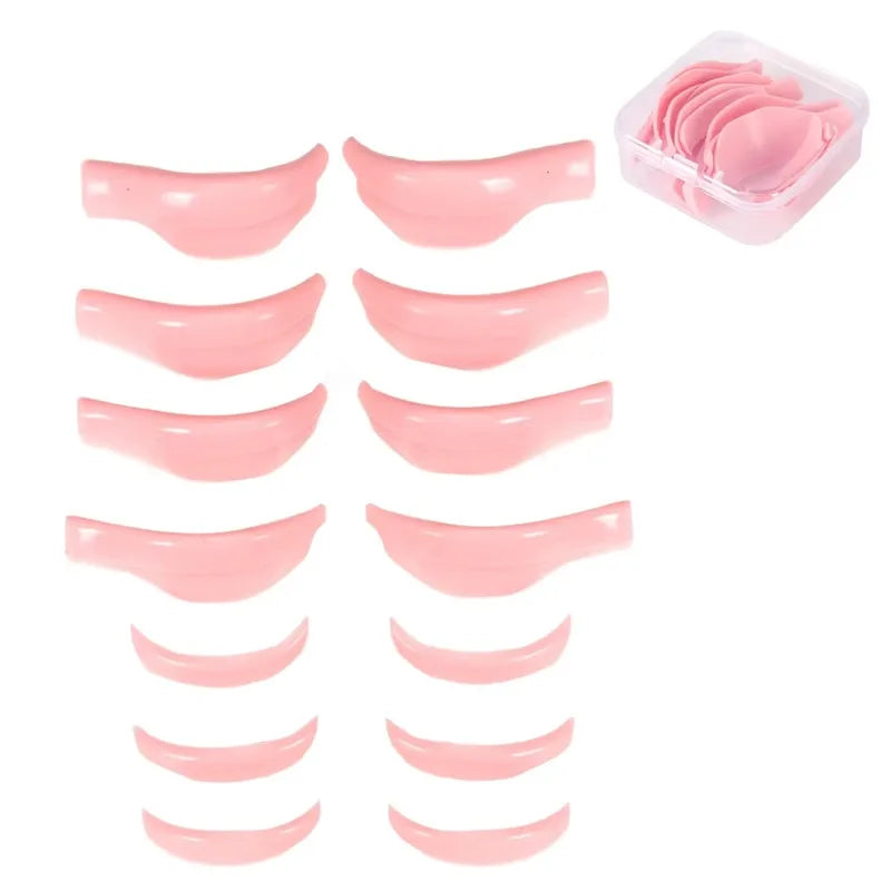 Silicone Eyelash Perm Rods Set - 3D Lash Lift Shields & Curling Tool Kit