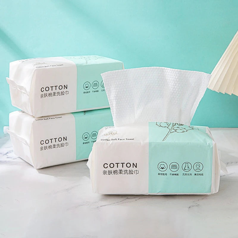 Disposable Cotton Face Towels - Thickened, Soft, Reusable Makeup Remover (30 Pack)