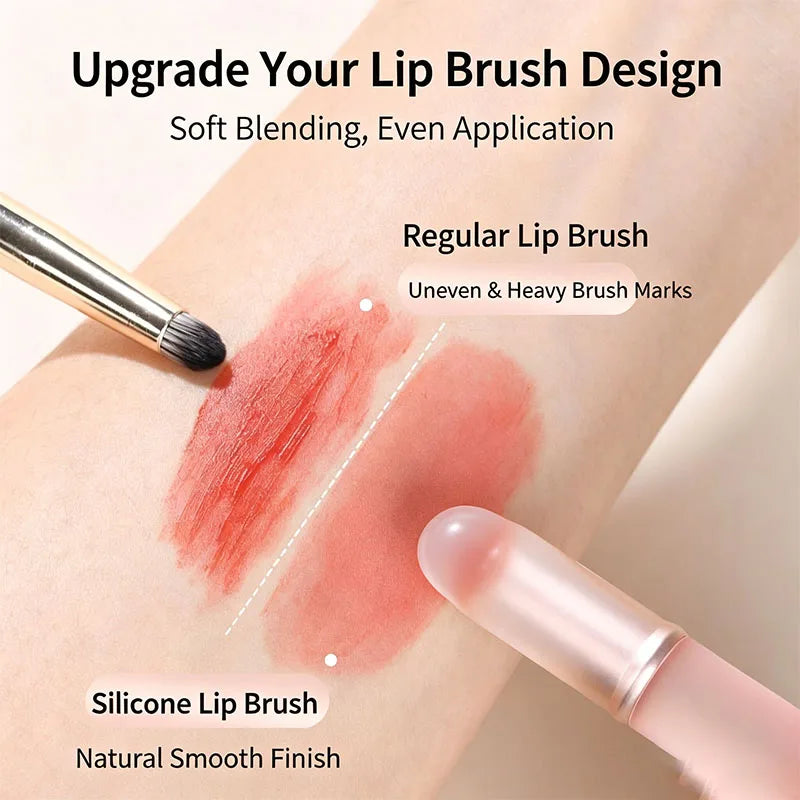 Mini Silicone Lipstick & Concealer Brush Set - Reusable Multi-Use Makeup Tool