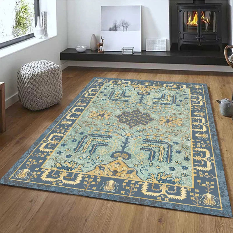 Vintage Persian Moroccan Carpet Mat for Living Room and Bedroom