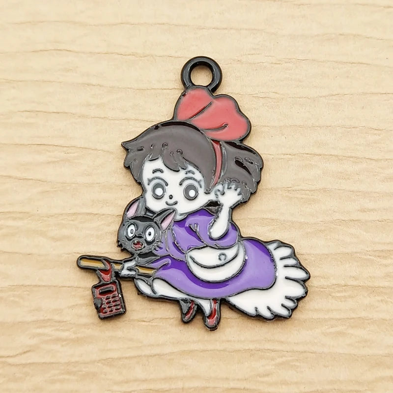 10pcs Cartoon Charm Jewelry Pendant Set for Earrings Bracelets Keychains Craft Supplies Alloy Metal