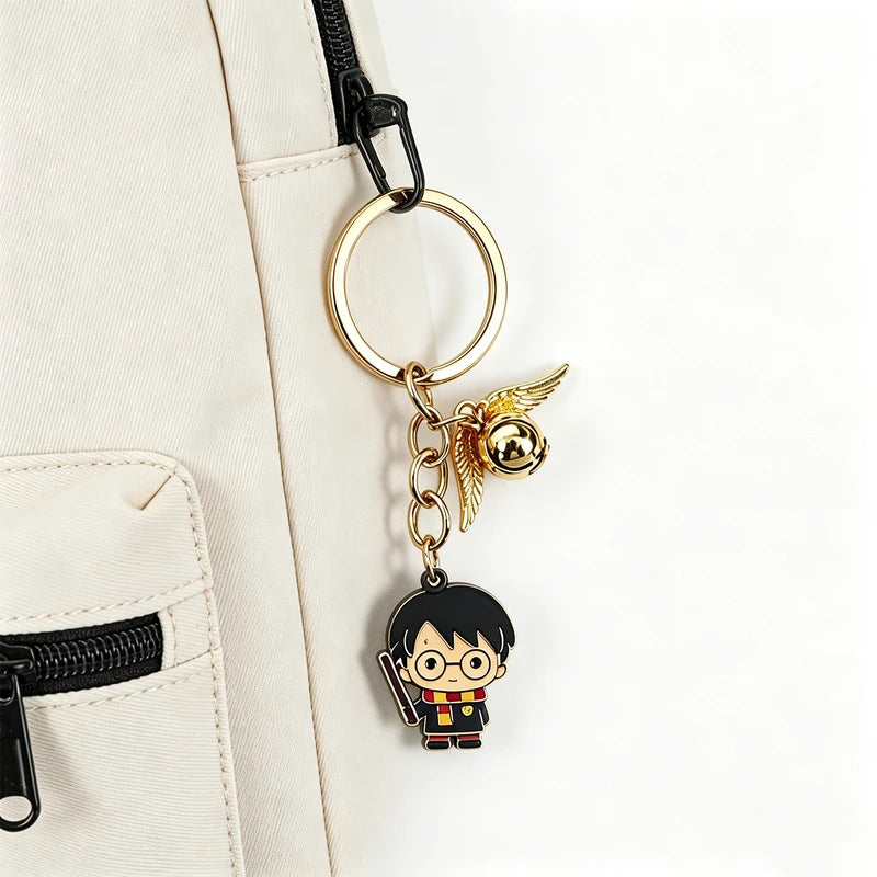 Harry Potter Metal Keychain Book Lover Gift - Magic Novel Fan Accessory