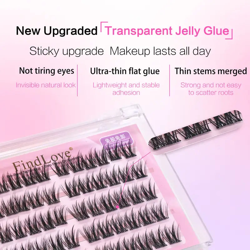 Self-Adhesive 5D Camellia Eyelash Clusters - Reusable No Glue Needed, 11-12mm