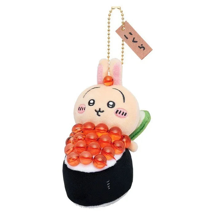 Sushi Series Black Tea Cup - Hachiware, Usagi, Caviar, Flying Squirrel, Sea Otter, Lion Sa Pendant Plush Bag Accessory