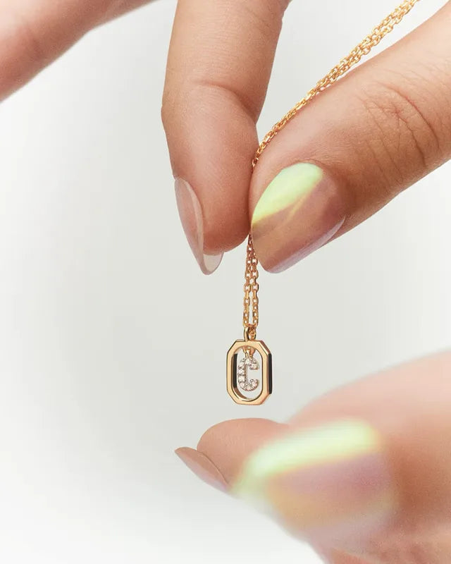 Personalized Sterling Silver Letter Necklace with Alphabet Pendant - Birthday Gift
