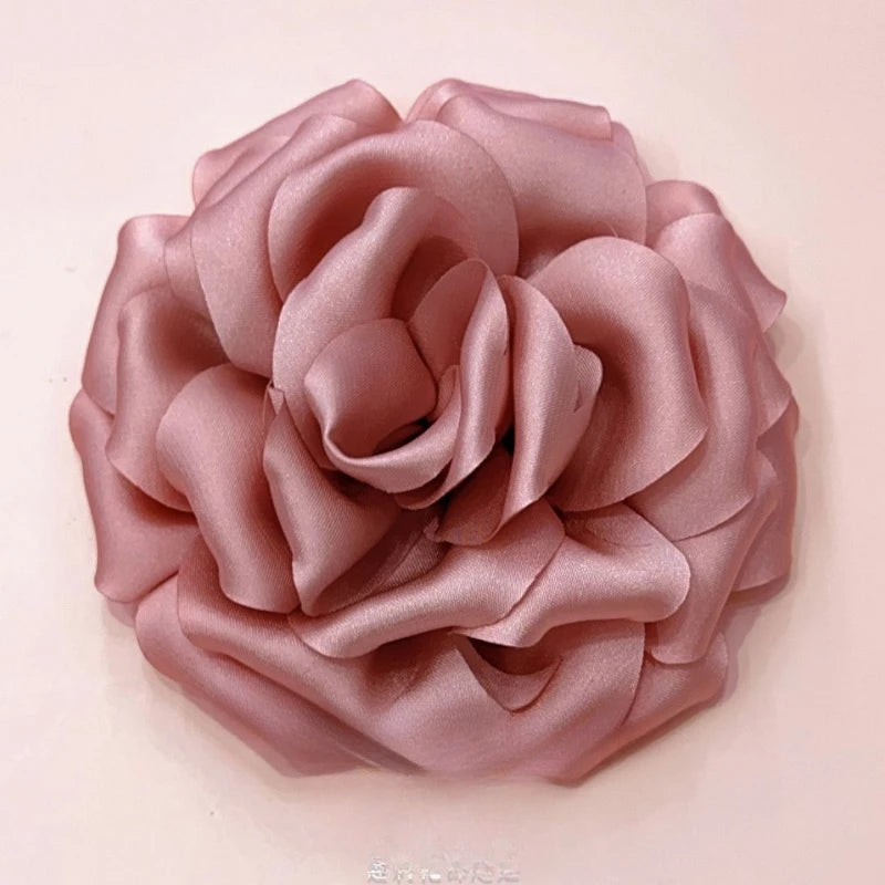 Handmade Fabric Rose Brooch for Women - Korean Fashion Lapel Pin, Wedding & Party Accessory
