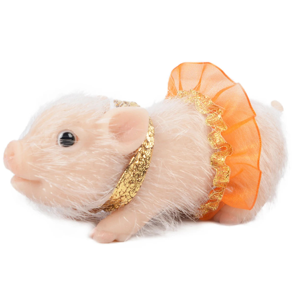 Mini Silicone Pig Doll Toy - Realistic Reborn Cute Piglet with Accessories