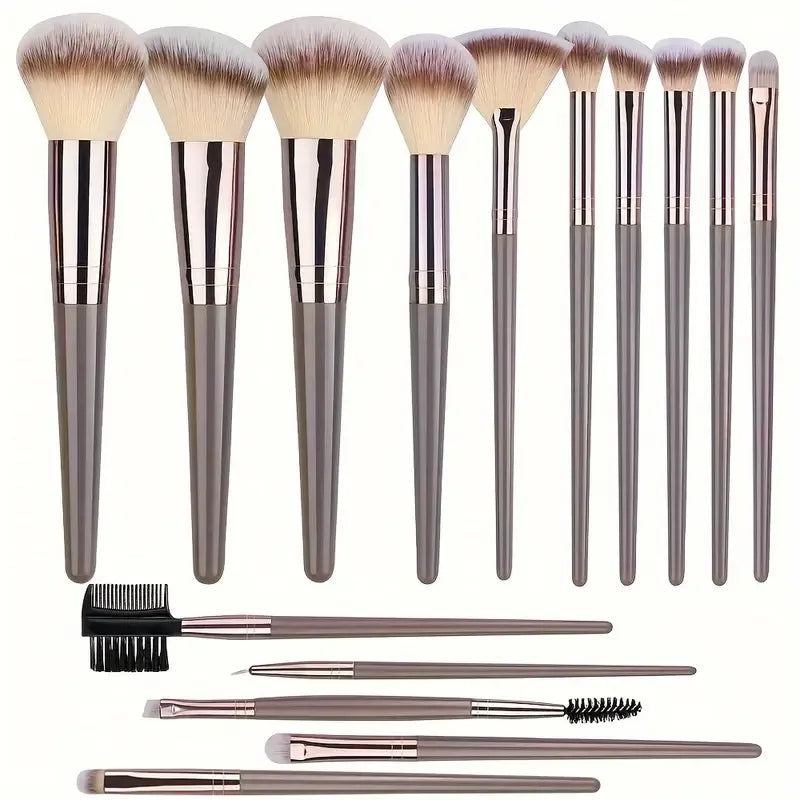 Makeup Brush Set with Sponges - Professional Eye, Face, Blush & Concealer Tools