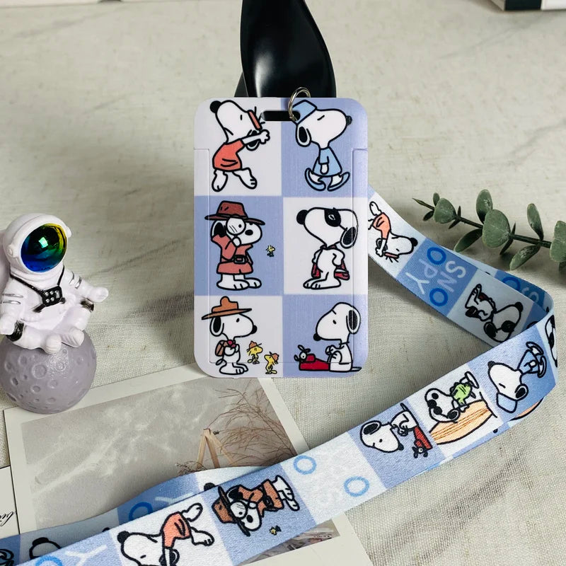 Cute Cartoon Business Card Holder Wallet with Badge ID Bank Cover