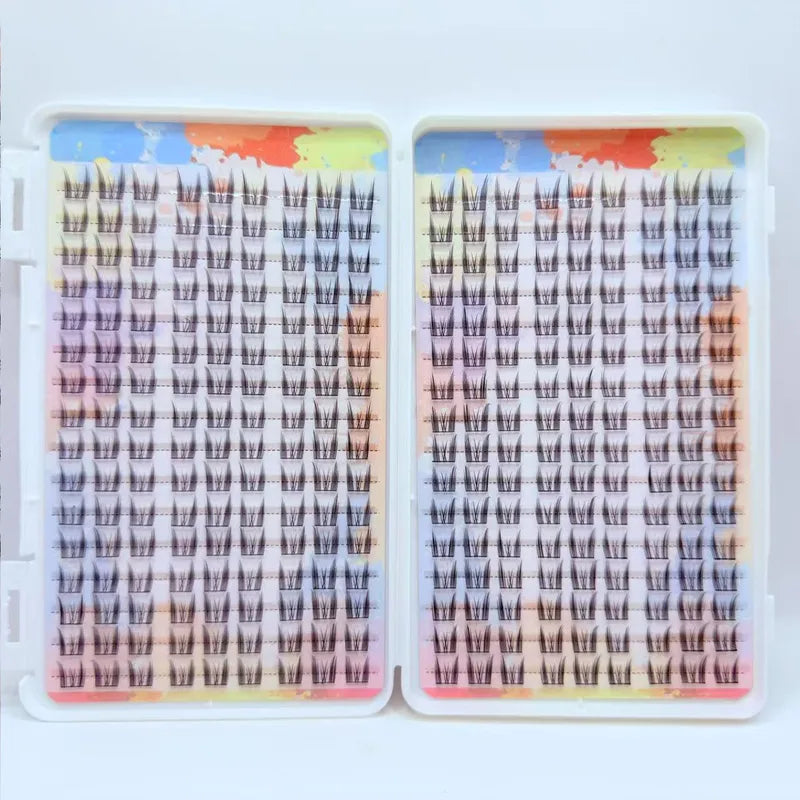 False Eyelash Book 32 Rows Natural Soft Cluster Lashes for Daily Makeup