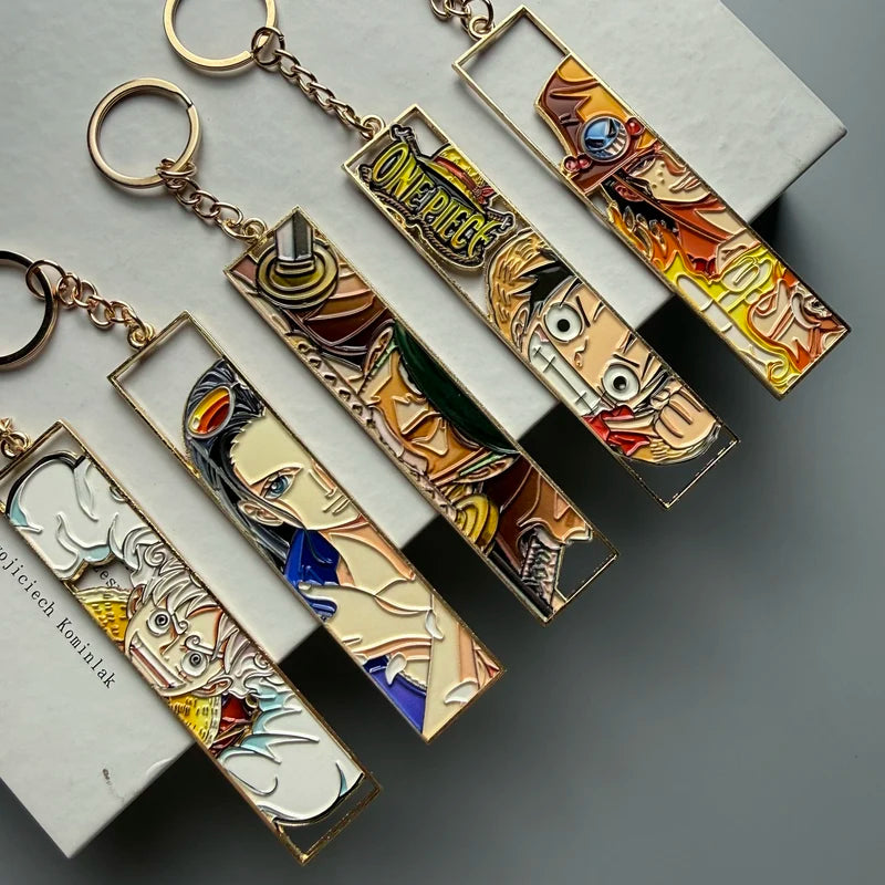 Anime Metal Hollow Out Keychains Bookmark for Fans - Cute Manga Jewelry Accessory