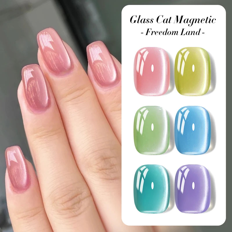 Magnetic Nail Gel Set with UV LED Soak Off 10ml - 6 Colors
