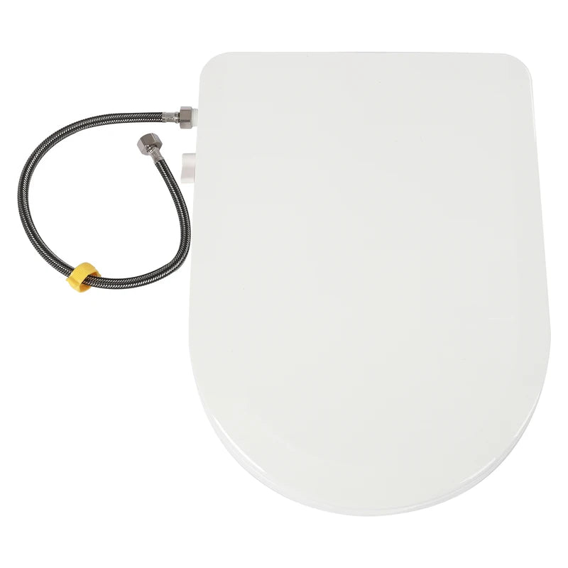 Non-Electric Bidet Toilet Seat with Dual Nozzle for Elongated Toilets