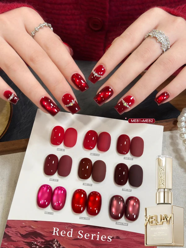 15ml High-Shine Cat Eye Gel Nail Polish Set - Multiple Colors, Soak Off UV/LED