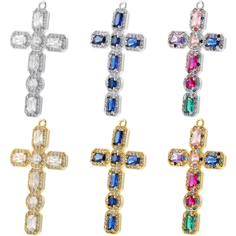 Bohemian Charms for Jewelry Making DIY Bracelets & Necklaces Brass Cubic Zirconia
