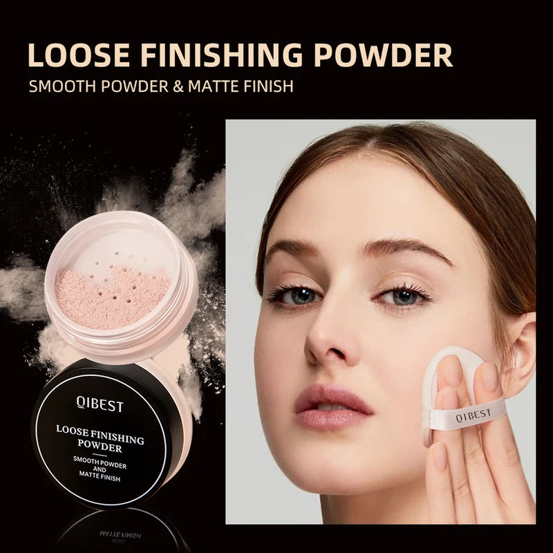 Matte Loose Setting Powder Waterproof Oil Control Face Powder - Full Coverage, Translucent