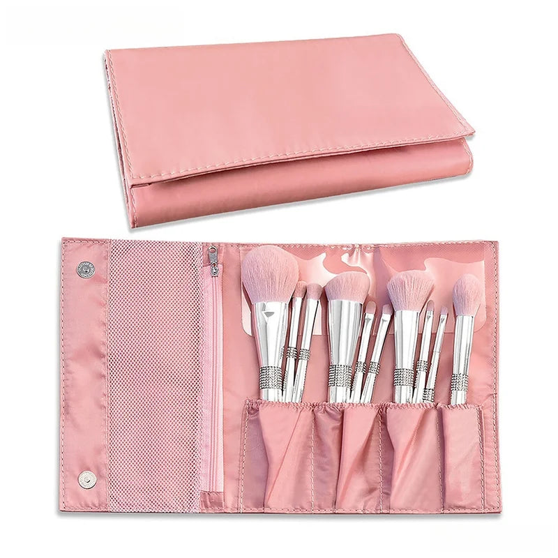 Professional Makeup Brush Set with Soft Eyeshadow, Foundation, Concealer & Blush Brushes - 11 Pcs