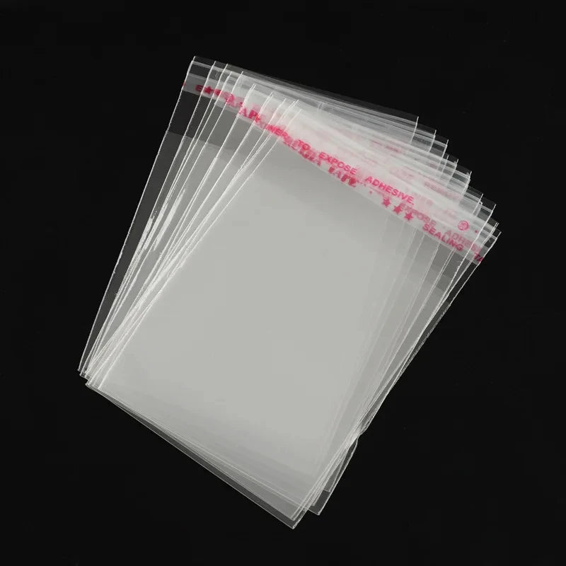 Self-Sealing Clear Jewelry & Gift Packaging Bags 100Pcs - Multiple Sizes