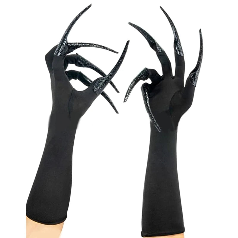 Long Nails Gloves for Halloween Cosplay Costume Accessories - Detachable Scary Fingernails