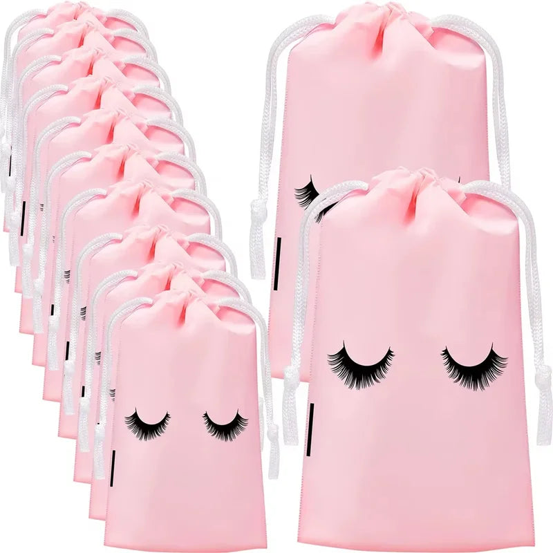 50PCS Reusable Cosmetic & Travel Pouch for Eyelash Extension Aftercare