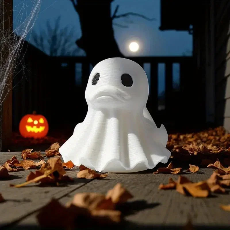 Halloween Ghost Duck Decor Set - Horror Wizard Desktop & Car Figurines