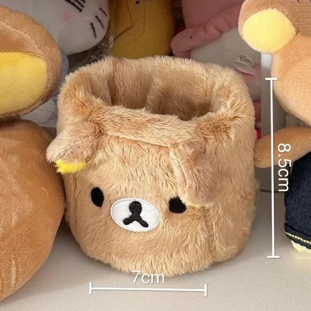 Plush Pencil Holder Makeup Organizer Kawaii Desk Accessories Gift