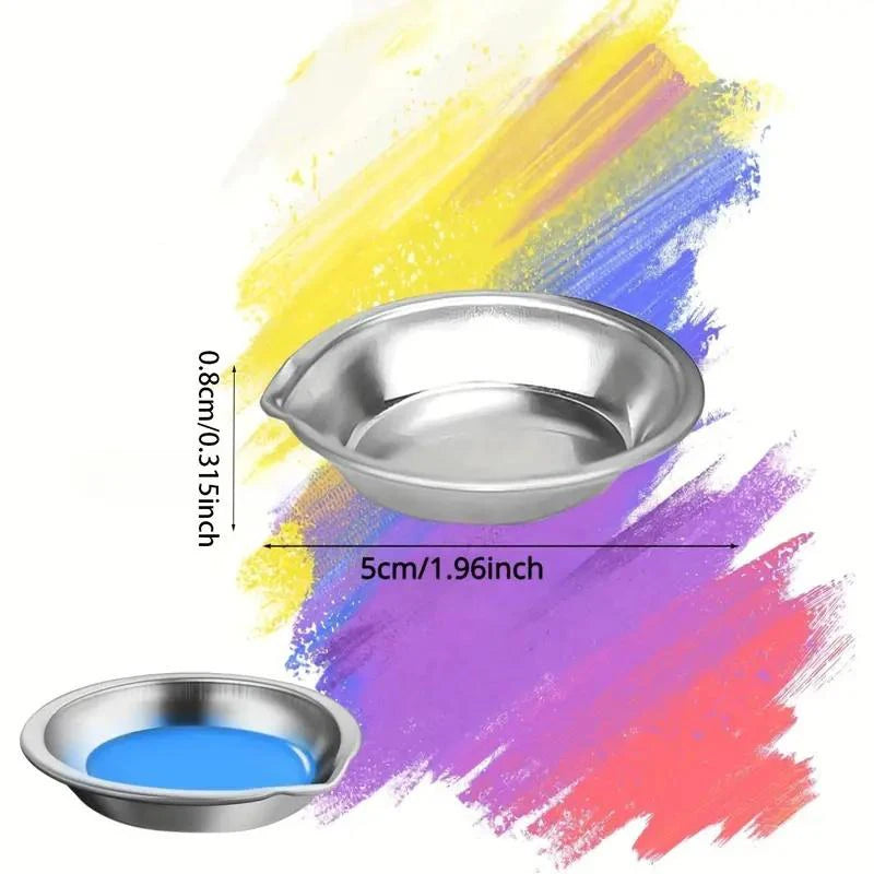 Stainless Steel Paint Mixing Bowls 1/5/10Pcs for Artists & DIY Crafts