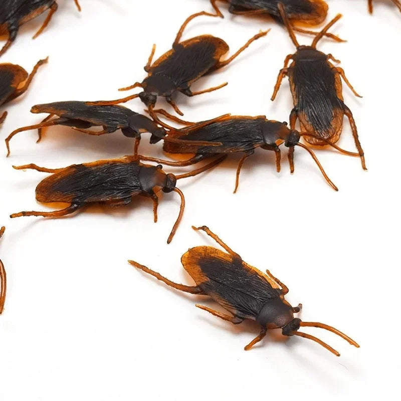 Fake Cockroach Prank Set - 10pcs Halloween Joke and Novelty Toy