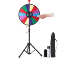 Color Prize Wheel 18 Inch with Folding Tripod Stand, 14 Slots Dry Erase Game