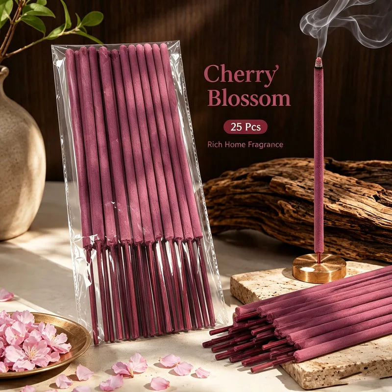 Giant Sakura Scented Incense Sticks - 27cm Slow-Burning Aromatherapy for Home & Garden