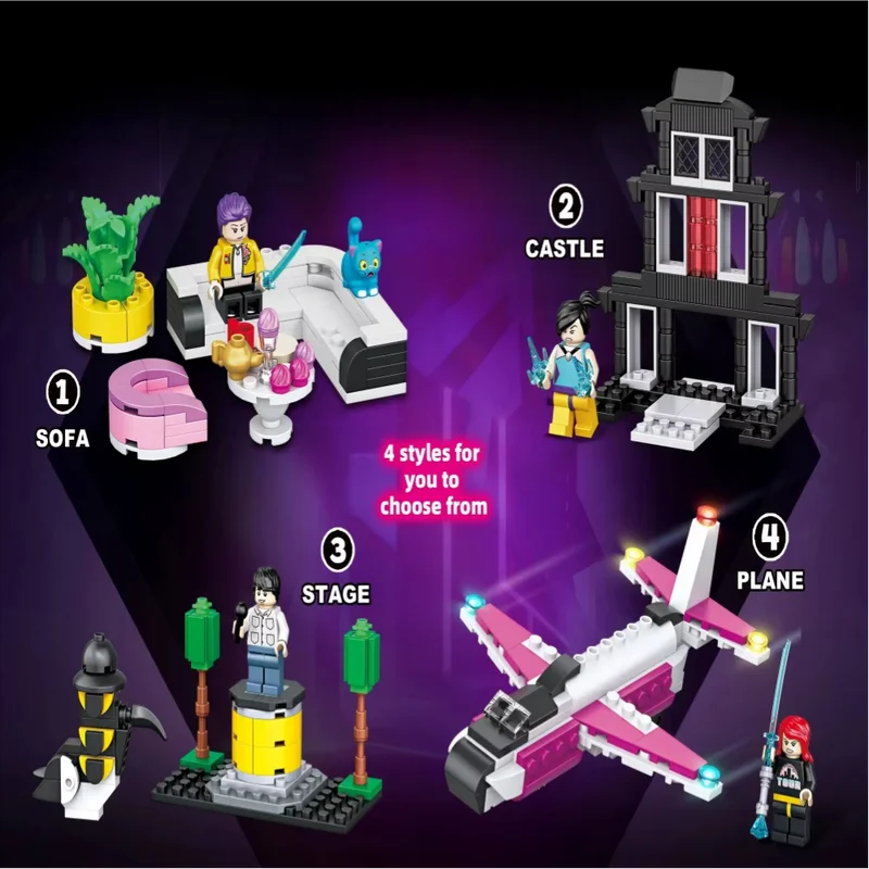 Fantasy Building Blocks Kit for DIY Action Figures & Collectible Displays