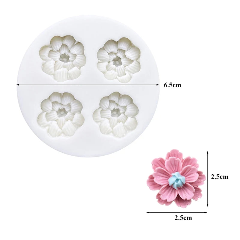 Flower Daisy Silicone Sugarcraft Mold for Cake Decorating - Food Grade Baking Tool