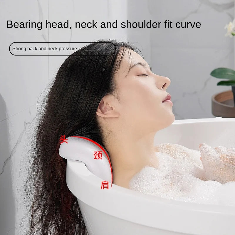 Non-Slip Bathtub Pillow with Silicone Sponge Waterproof Cover - Universal Spa & Shower Support