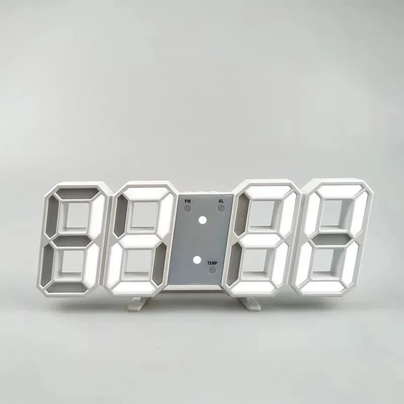 Digital Wall Clock with LED Display for Bedroom & Living Room Modern Home Decor