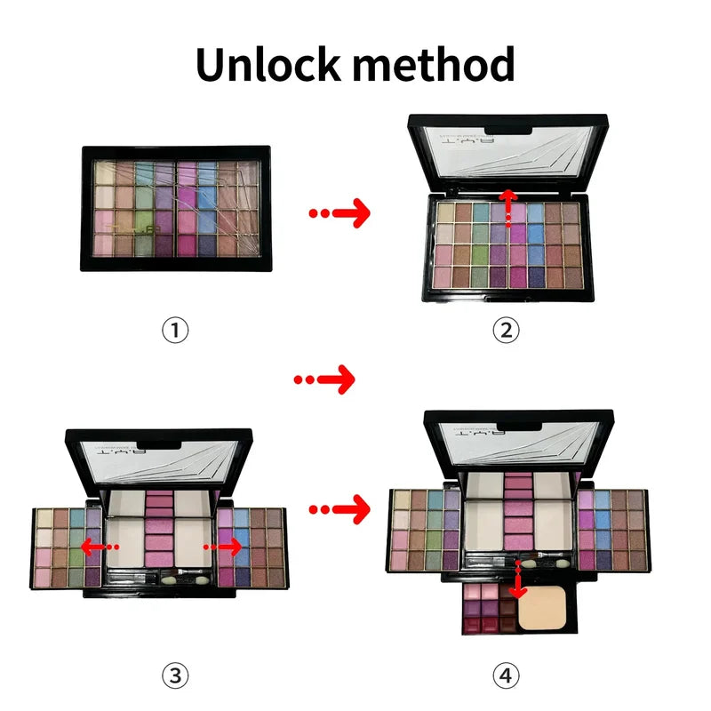 Multi-Color Makeup Kit Set for Women - All-in-One Face, Lip, Eye Palette