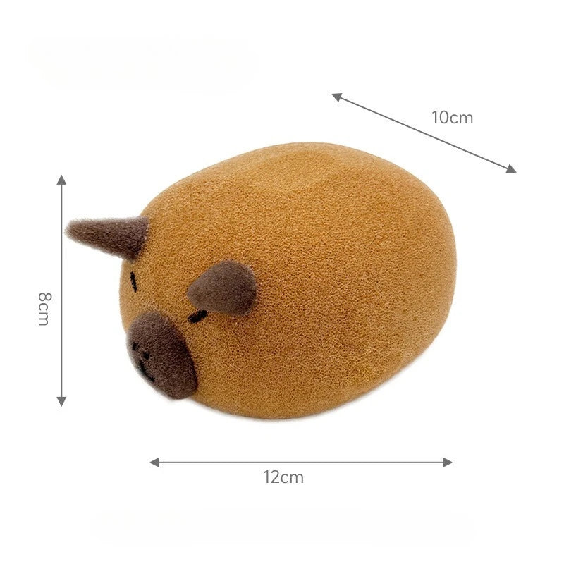 Super Soft Capybara Bath Sponge Ball for Face and Body Cleaning